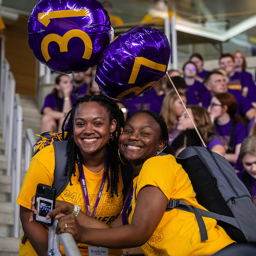 Students in the McLeod Center during Welcome Week